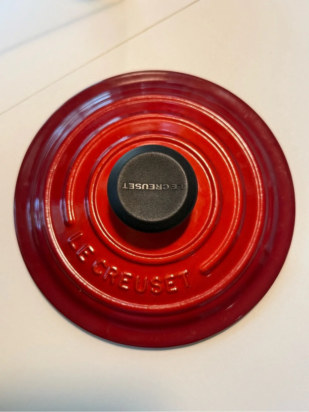 Le Creuset 7” Cerise Round Dutch Oven Lid with Black Knob